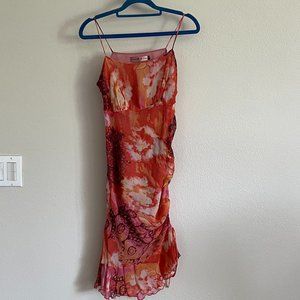 Silk suspender dress